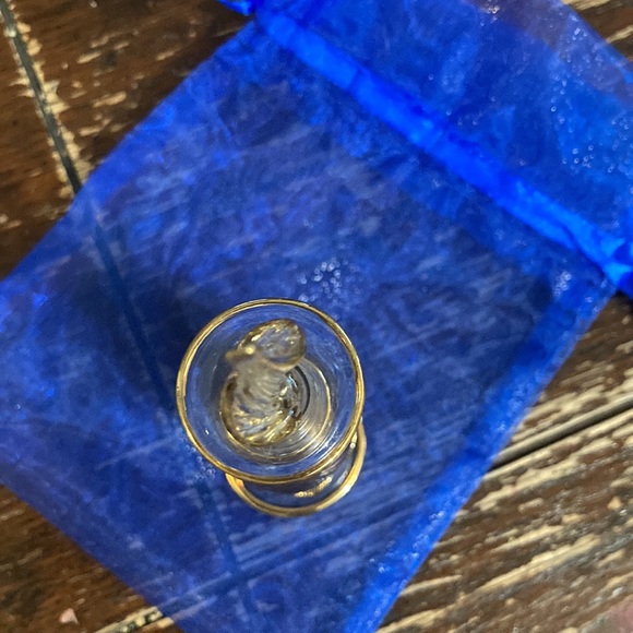 Vintage purple / gold perfume bottle with dabber - Picture 4 of 11